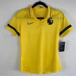 Women’s Nike Femme Soccer Collared Short Sleeve Polo Yellow/Black